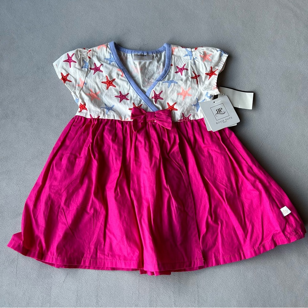 Rosie Pope Baby ~ Starfish Wrap Dress ~ Baby Size 24 Months ~ Brand New!